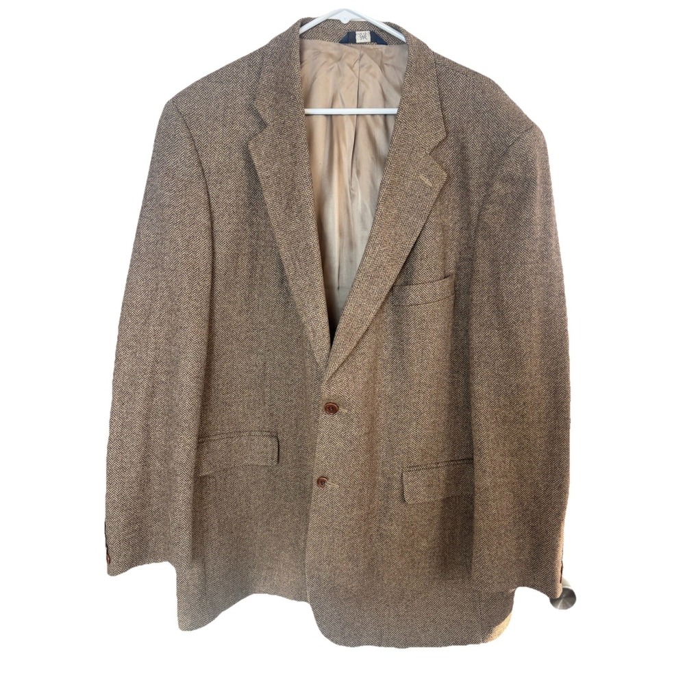 Brooks Brothers Tan/Brown Herringbone Wool Sport Coat
